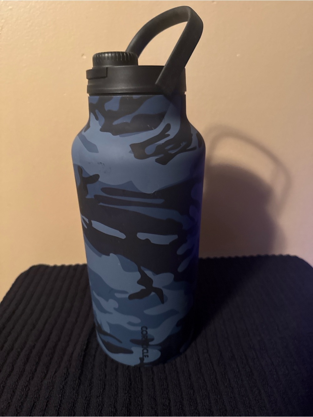 Corkcicle Navy Blue Camo Insulated Water Bottle